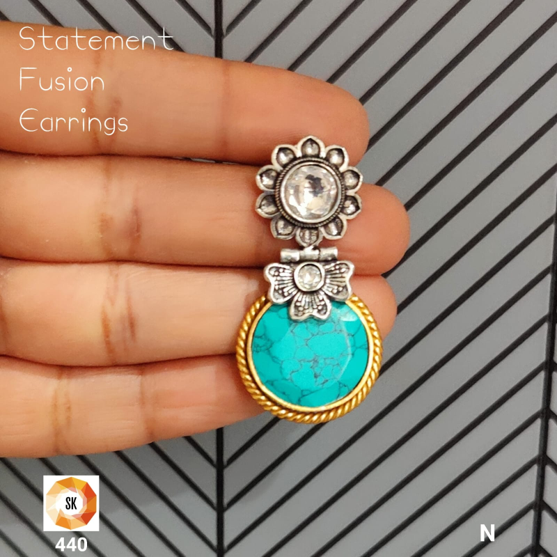 Azure Bloom Fusion Earrings