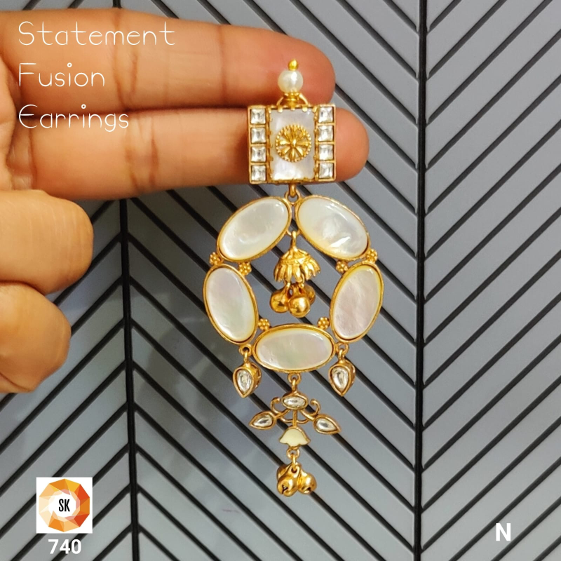 Noor Aura Mother-of-Pearl Fusion Earrings