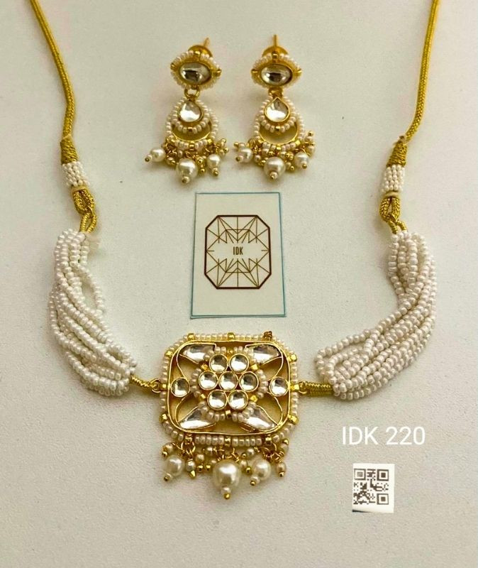 Nysa Pearl Kundan Beaded Necklace Set