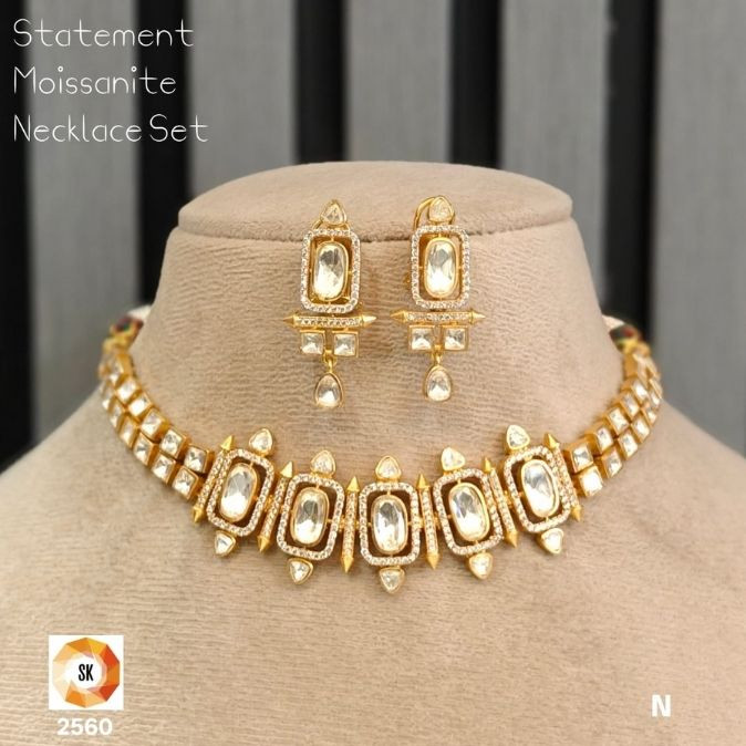 Aurelion Moissanite Statement Necklace Set