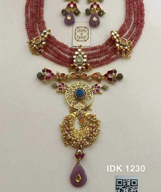 Anvika Tree-of-Life Kundan Beaded Necklace Set