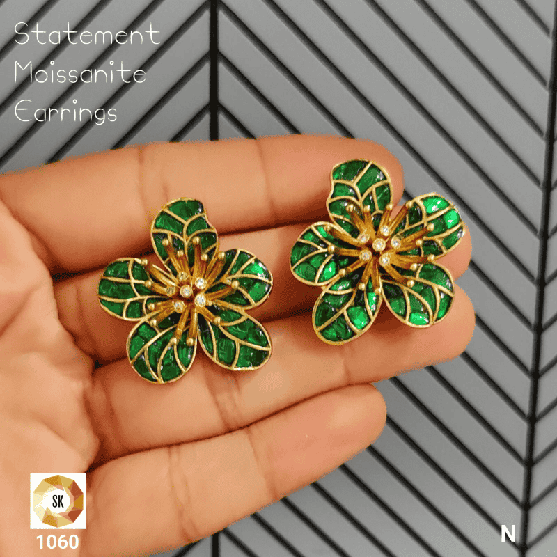 Bloom Moissanite Statement Earrings